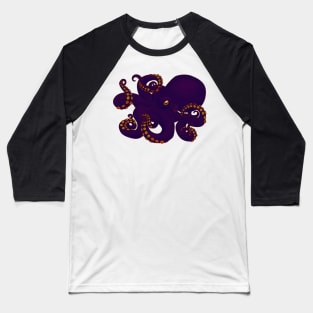 Purple Octopus Baseball T-Shirt